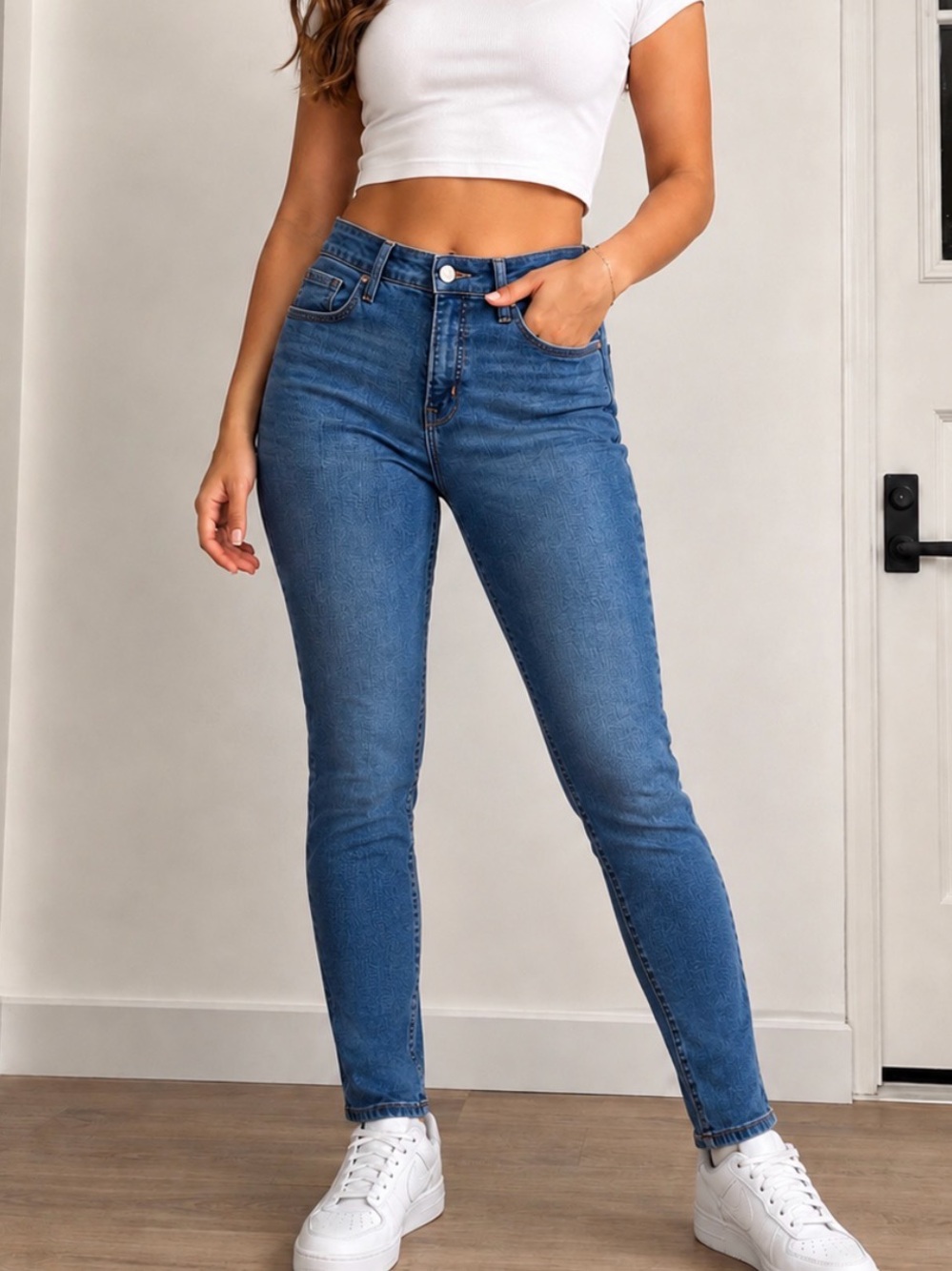 Old Navy Blue High-Rise Skinny Jeans